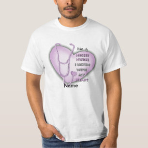 Lila nächtliches Herz T-Shirt