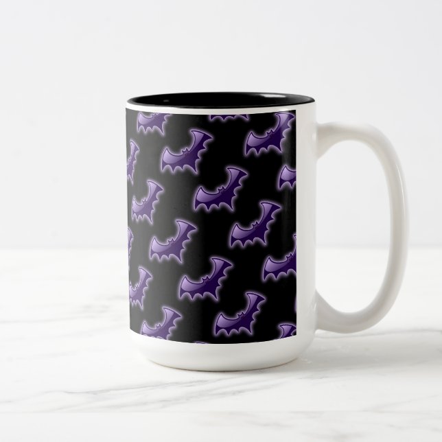 Lila Nachtschläger Zweifarbige Tasse (Rechts)