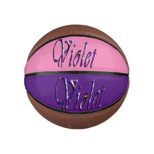 Lila Name der Blumenrübe, Name der Kinder, Basketb Mini Basketball