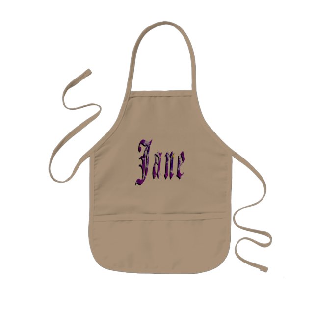 Lila Name der BlütenJane, Schürze der Kinder (Vorne)