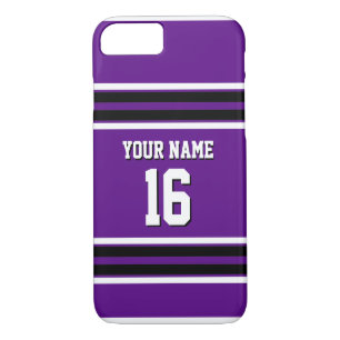 Lila Name des Black Team Jersey iPhone 8/7 Hülle