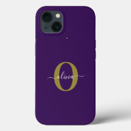 Lila Name für Monogramm-Skripte Case-Mate iPhone Hülle