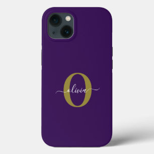 Lila Name für Monogramm-Skripte Case-Mate iPhone Hülle