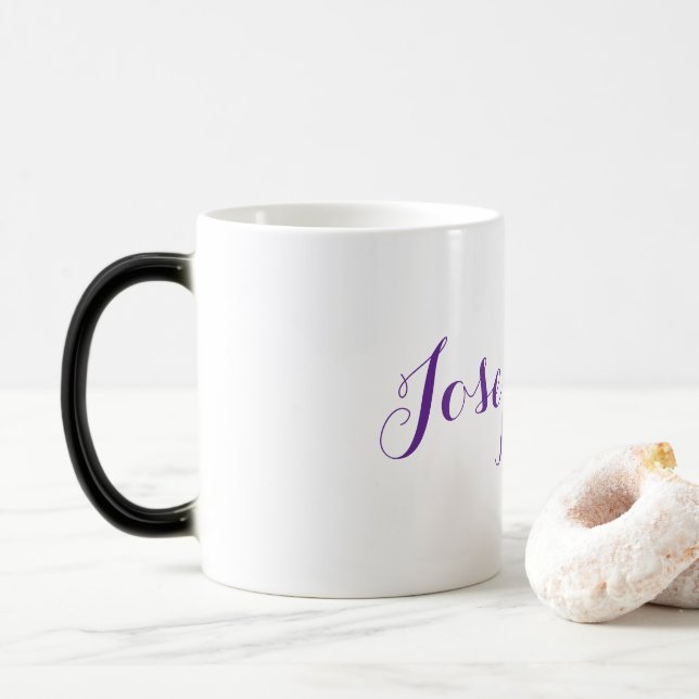 Lila Name Josephine Morphing Tasse (Mit Donut)