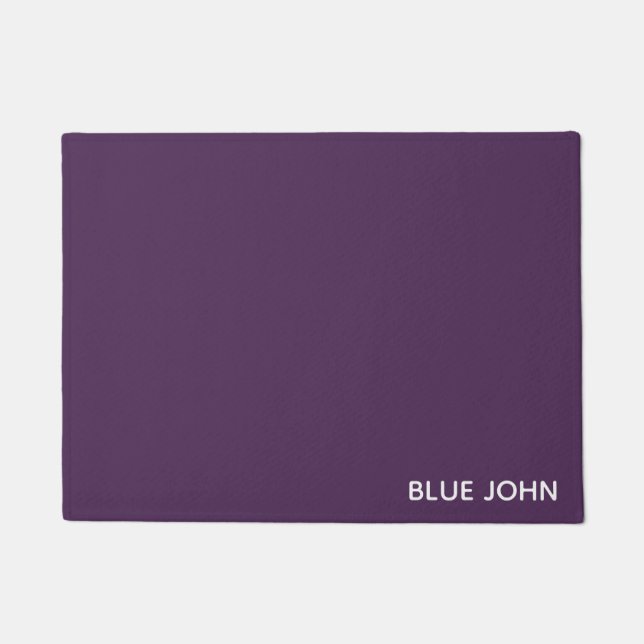 Lila Name von Blue John Fußmatte (Vorderseite)