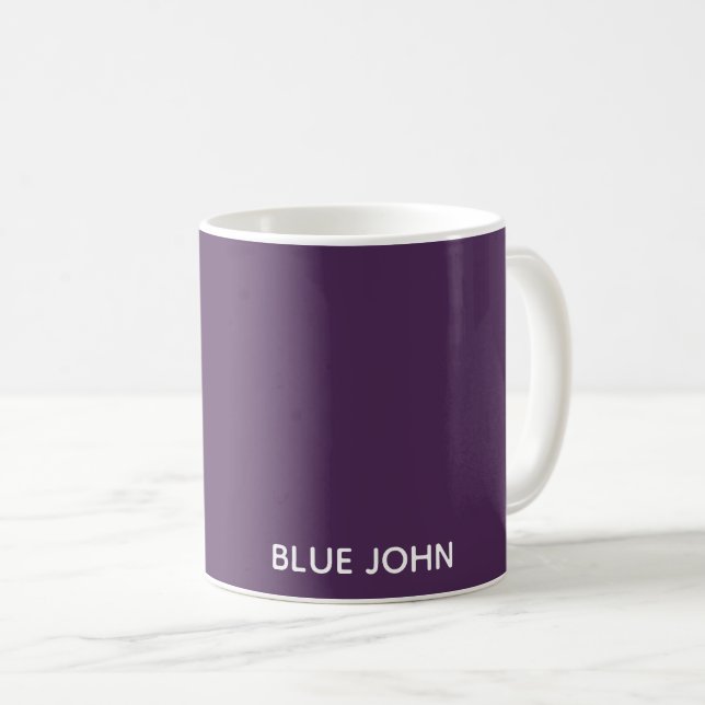 Lila Name von Blue John Kaffeetasse (VorderseiteRechts)