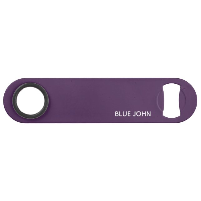 Lila Name von Blue John Speed Flaschenöffner (Vorderseite (Horizontal))