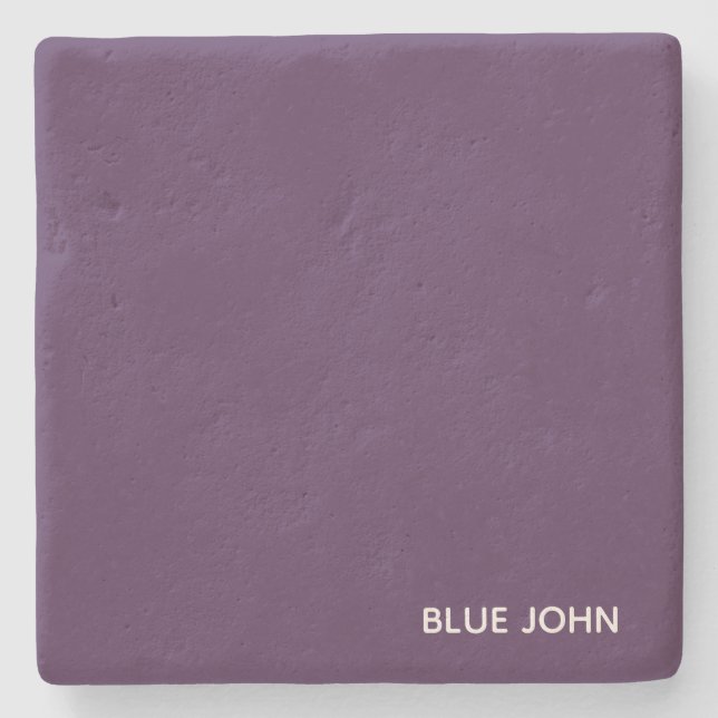 Lila Name von Blue John Steinuntersetzer (Vorderseite)