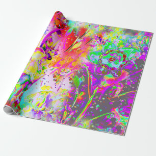 Lila Narzissen des Watercolorblumenmusters Geschenkpapier