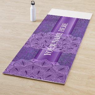 Lila Natural Mandala Floral Yogamatte