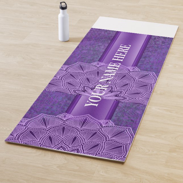 Lila Natural Mandala Floral Yogamatte (Beispiel)