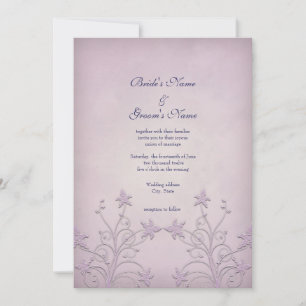 Lila Nebel Blumen Hochzeitseinladungen elegant Einladung