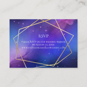 Lila Nebula Celestial Art Geometric Gold UAWG Visitenkarte