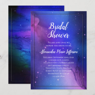 Lila Nebula Celestial Art Weltraum Hochzeit Einladung