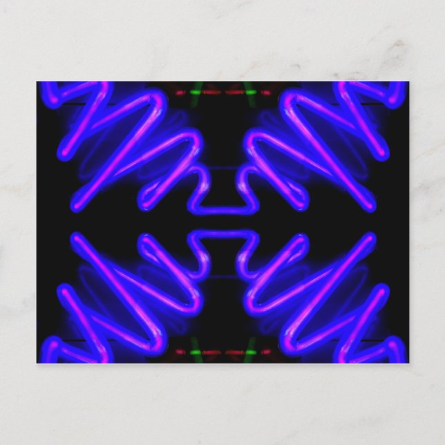 Lila Neon Arrows 8 - Städtische Kunst Postkarte (Vorderseite)