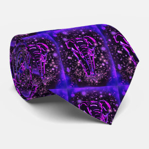 Lila Neon Elephant Neck Tie Krawatte