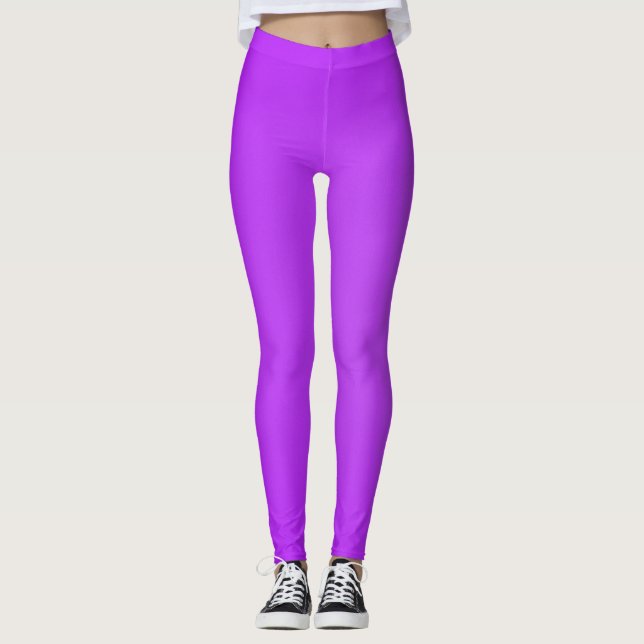 Lila Neon Leggings (Vorderseite)