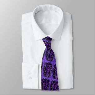 Lila Neon Neck-Tie-Elefanten in Starry Night Krawatte