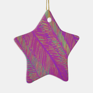 Lila Neon Palms Keramikornament