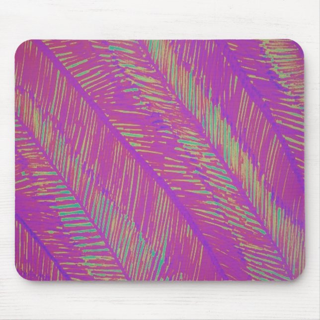 Lila Neon Palms Mousepad (Vorne)