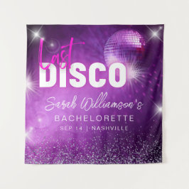 Lila Neon Pink Letzte Disco Junggeselinnen-Abschie Wandteppich