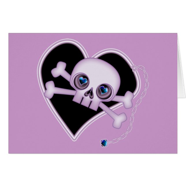 Lila Neon Skull (Vorderseite (Horizontal))