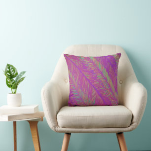 Lila Neonpalmenthrow-Kissen Kissen