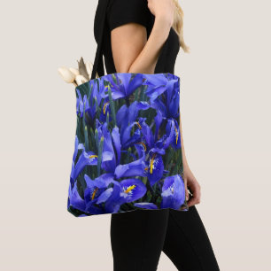 Lila Netz-Iris Blumendesign Tasche