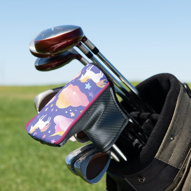 Lila Niedliche Rainbow-Kindermädchen Golf Headcover (In Situ)