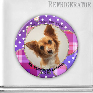 Lila Niedlicher Pet-Keepake-Foto-Magnet Magnet