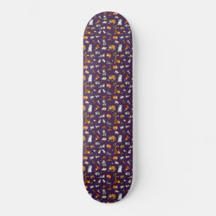 lila niedliches Katzendesign für Katzenliebhaber- Skateboard
