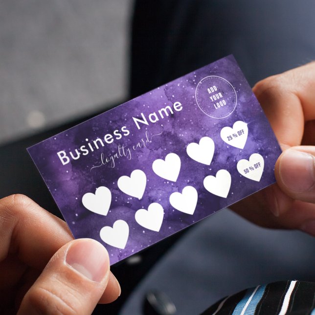 Lila Night Sky Cosmic Galaxy Social Media Logo L Treuekarte (Von Creator hochgeladen)