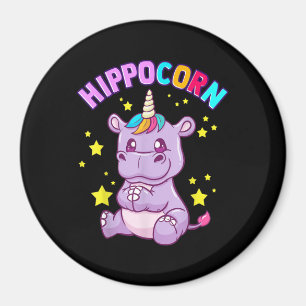Lila NilpferdCorn Hippo Corn Hippopotamus Liebhabe Magnet