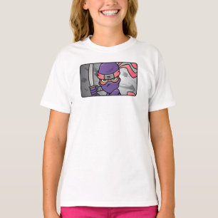 Lila Ninja-Design T-Shirt
