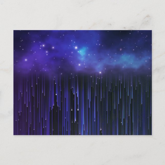 Lila Nordlichtgalaxie Postkarte (Vorderseite)