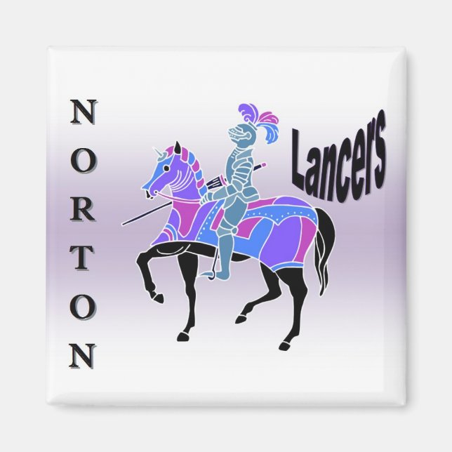 Lila Norton Lancers Magnet (Vorne)