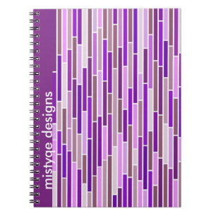 Lila Notebook gestreift Notizblock