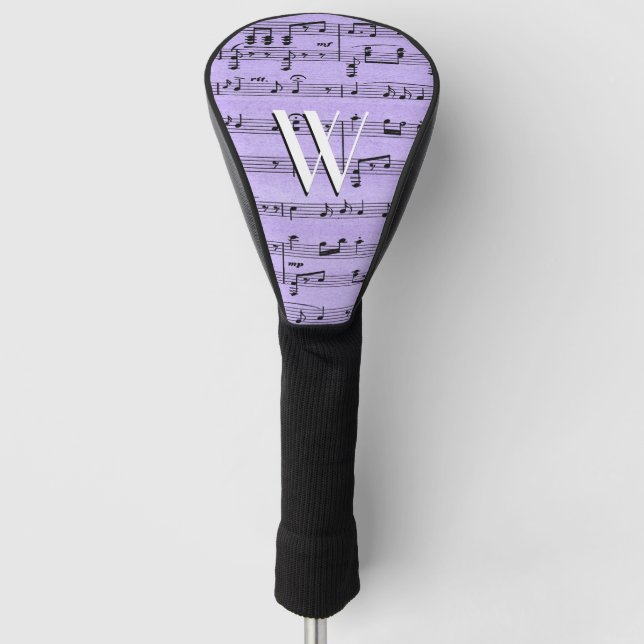 Lila Noteninitiative Golf Headcover (Vorderseite)