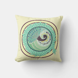 Lila Nouveau Pfau-Kunst-Dekor-Kissen Kissen