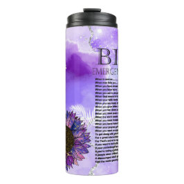 Lila Nummer der Sonnenblumen-Notbibel Thermosbecher
