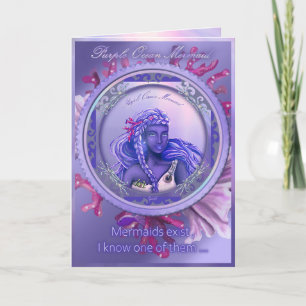 Lila Ocean Mermaid Geburtstagkarte Karte