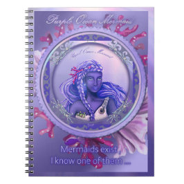 Lila Ocean Mermaid Notebook Notizblock