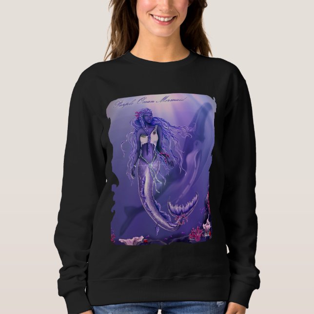 Lila Ocean Mermaid Sweatshirt (Vorderseite)