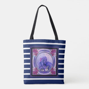Lila Ocean Mermaid Tote Bag Tasche