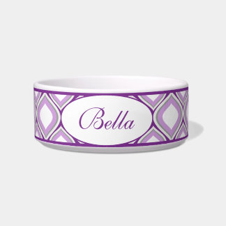 Lila Ogee Personalisiert kleine Keramik Dog Bowl Napf