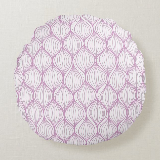 Lila ogee stripes Musterhintergrund Rundes Kissen (Vorderseite)