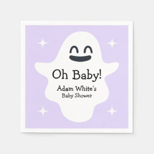 Lila Oh Baby Happy Ghost Halloween Kinderdusche Serviette