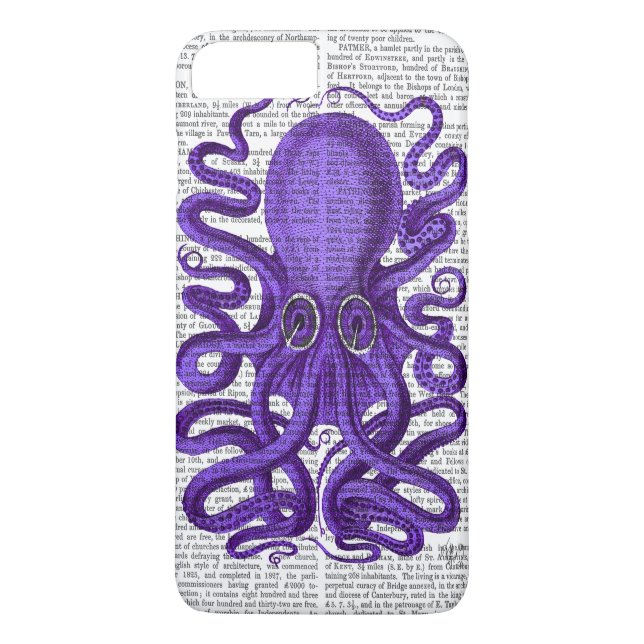 Lila Oktopus Case-Mate iPhone Hülle (Rückseite)