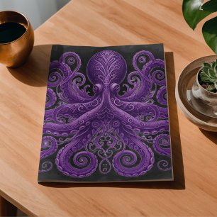 Lila Oktopus Victorian Steampunk Kraken Seidenpapier