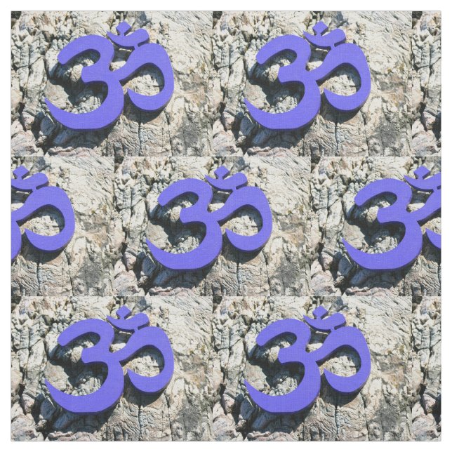 lila Om-Symbol auf Granit Stoff (Muster)